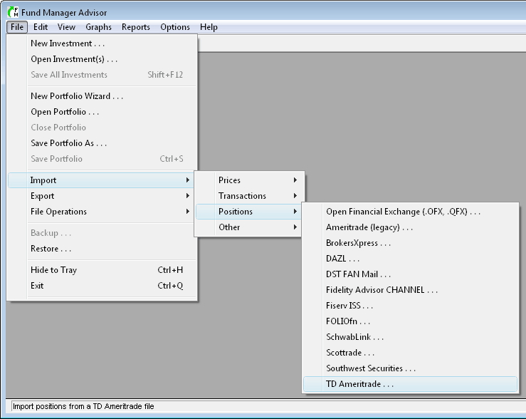 import positions